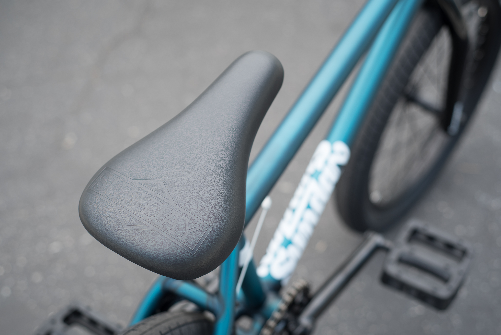 teal bike seat