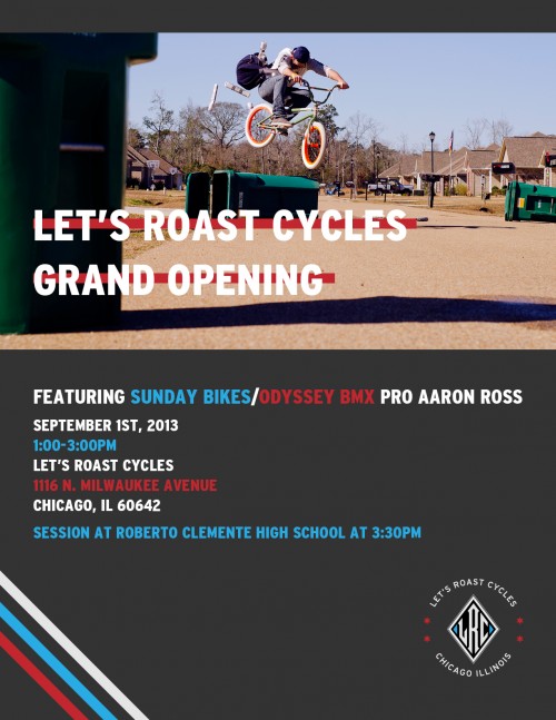 lets roast grand opening flyer